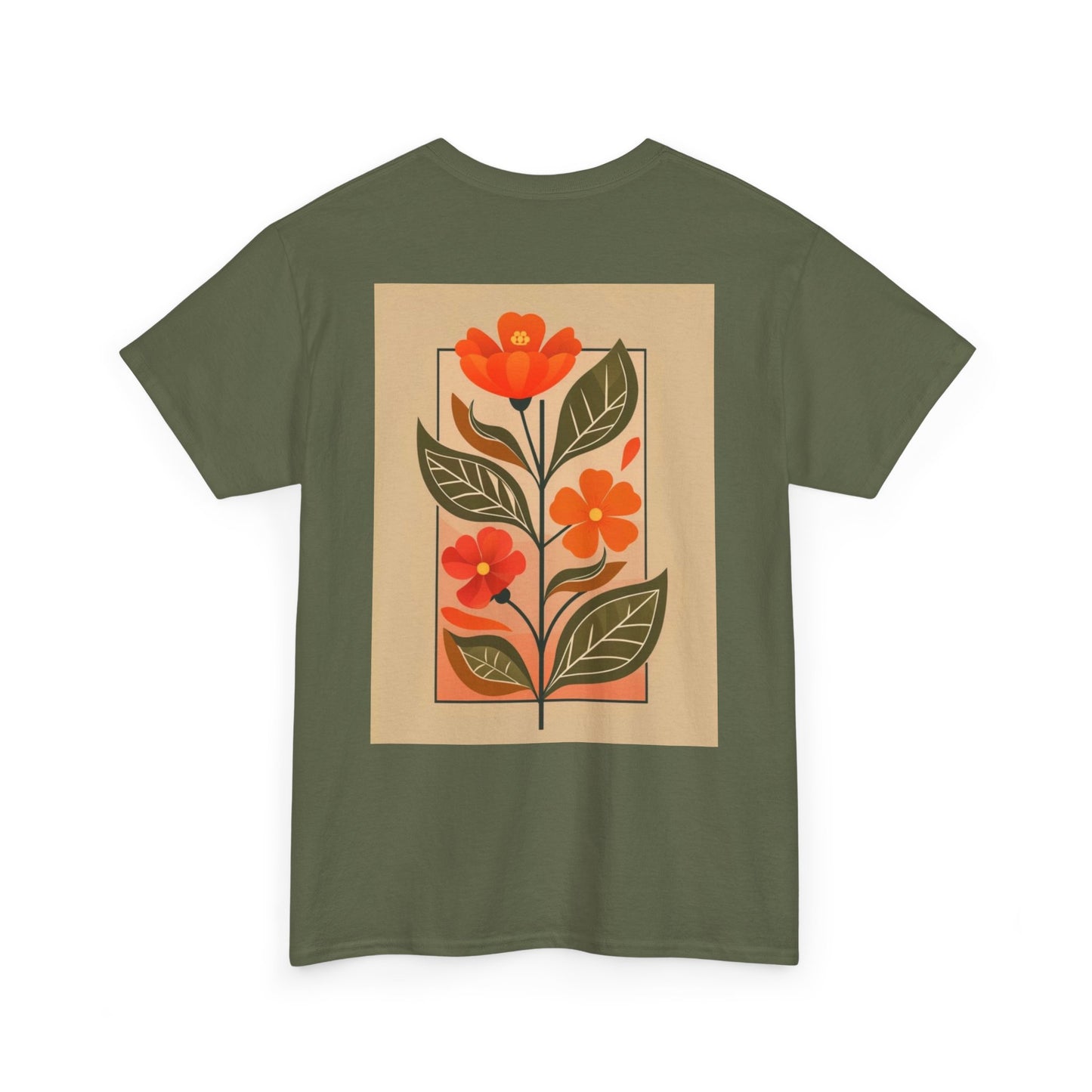 Vintage Floral Unisex Heavy Cotton Tee